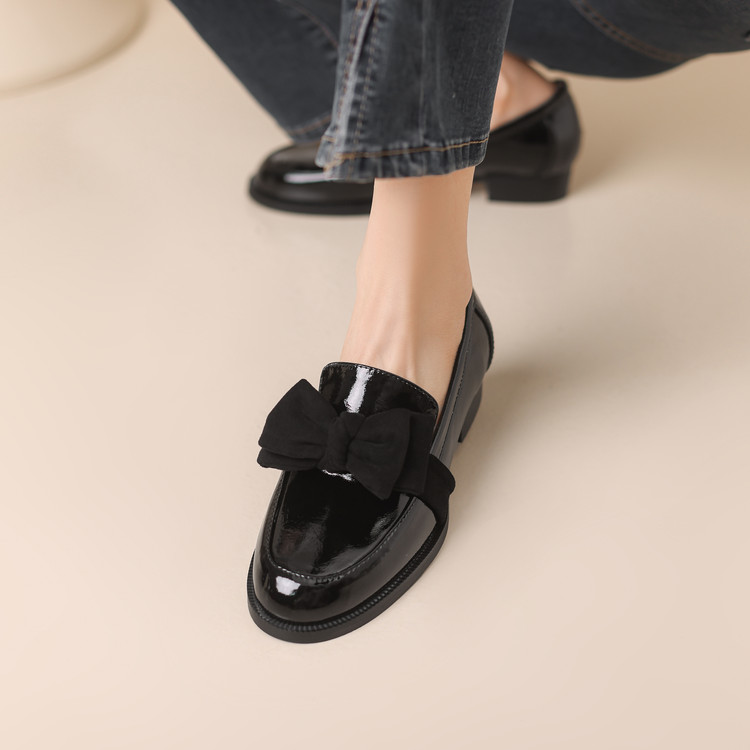 British Style Leather Loafers with Square Toe and Buckle Strap - Image 3