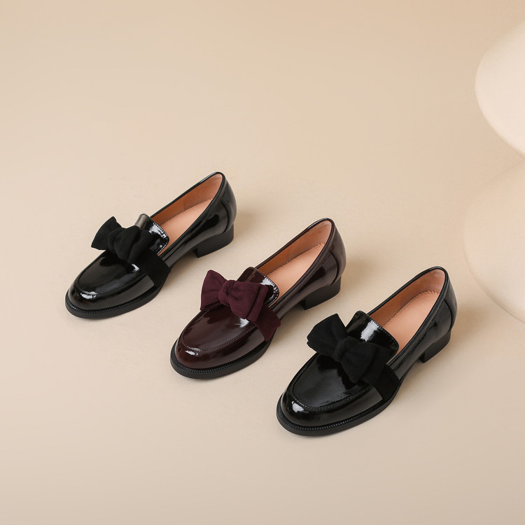 British Style Leather Loafers with Square Toe and Buckle Strap - Image 4