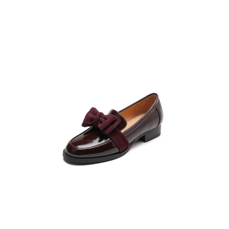 British Style Leather Loafers with Square Toe and Buckle Strap - Image 5