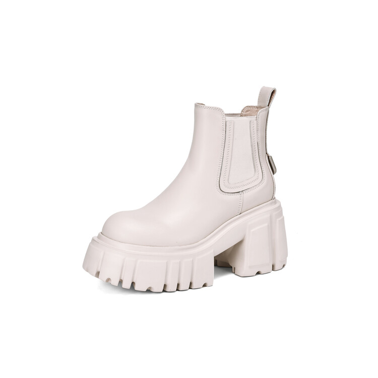 Chelsea Boots for Women | Genuine Leather Upper | Chunky High Heel | Winter 2024 - Image 5