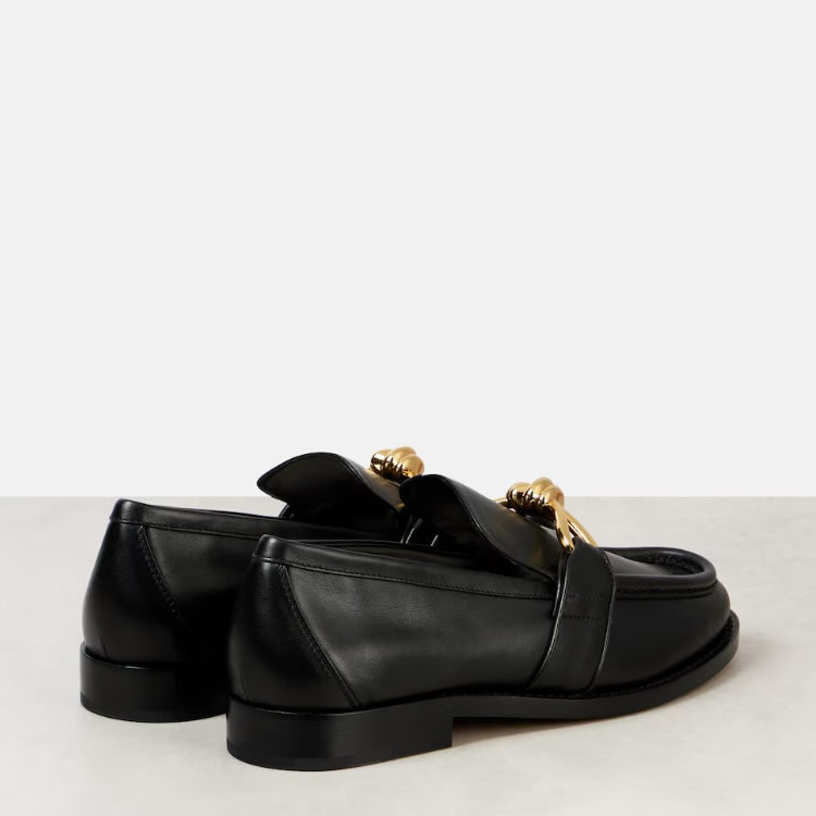 Women's Leather Loafers Low Heel Round Toe Casual Shoes - Image 3