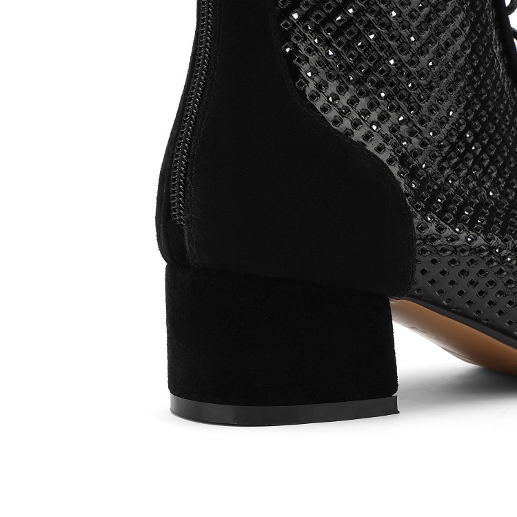 Women's Mid-Calf Pointed Toe Chunky Heel Fashion Boots - Style k.html - Image 3