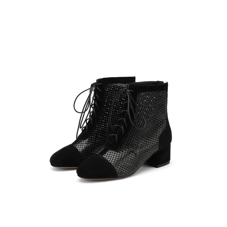 Women's Mid-Calf Pointed Toe Chunky Heel Fashion Boots - Style k.html - Image 5