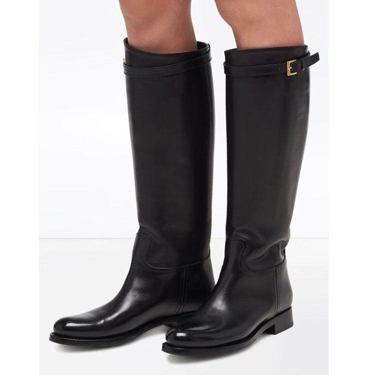 Women's Over-the-Knee Knight Boots Pointed Toe Flat Heel
